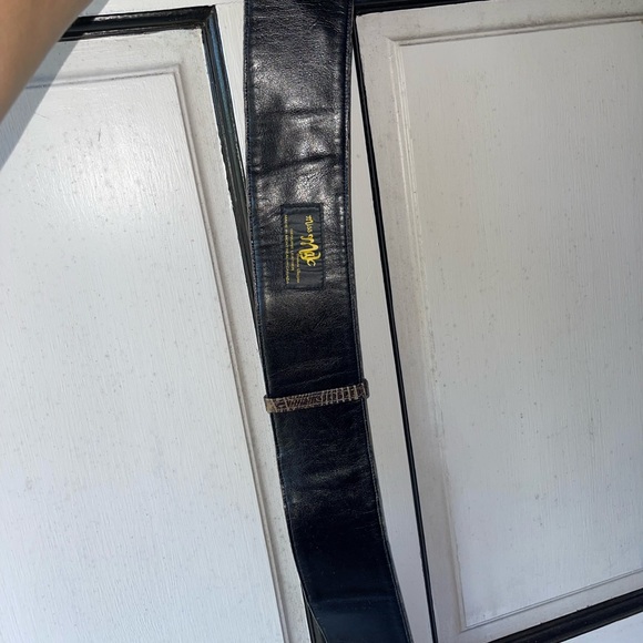 Leather crocodile 🐊 print belt by Miss Mak Couture Designs. Size L Genuine - Picture 10 of 12